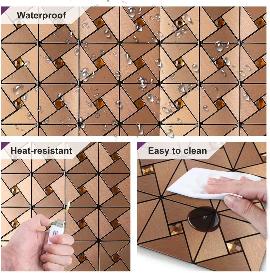 DIY Peel and Stick Wall Tile 3D Mosaic Sticker for Decoration