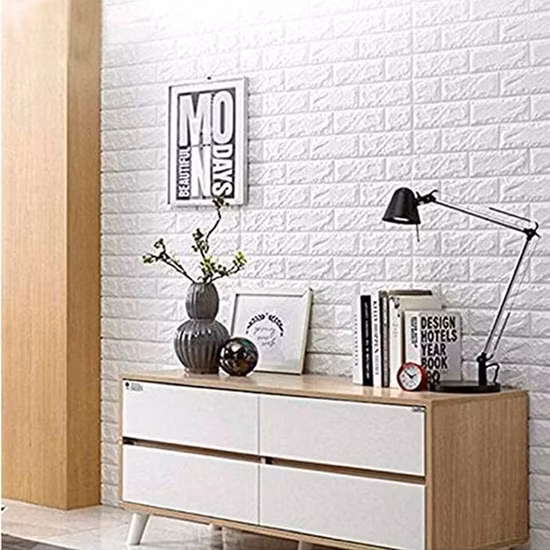 Pegatina de pared de ladrillo 3D de espuma, Panel de papel tapiz autoadhesivo, decoración para el hogar, habitación DIY